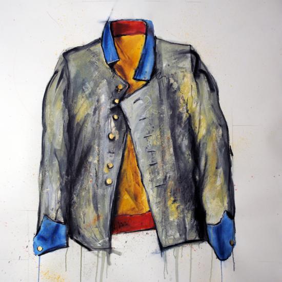 Rebel tunic 48x37 oil & dry pigment on paper 2014.