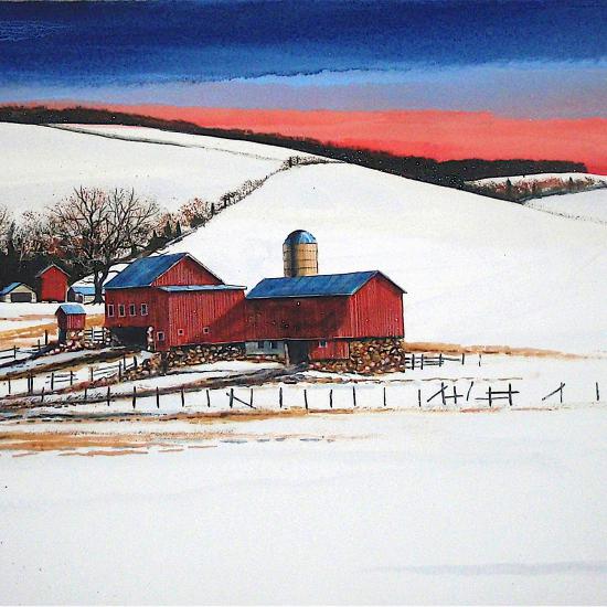 Distant Hound Dog Tracks 24x48  Oil on paper