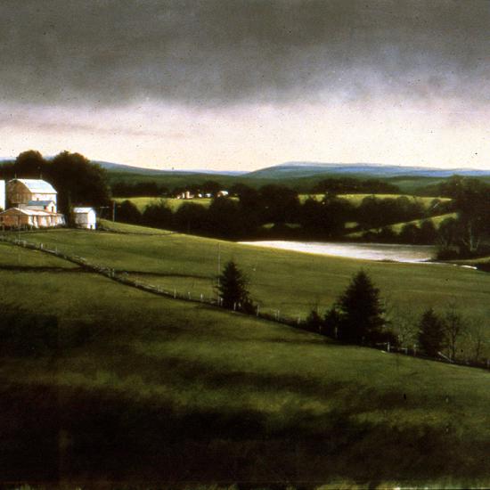 Spring Storm-Valley Series 46x92  Oil and dry pigment on paper