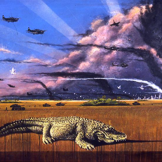 What Boys Paint, polymer paint on canvas (Lpanel) 48x94 